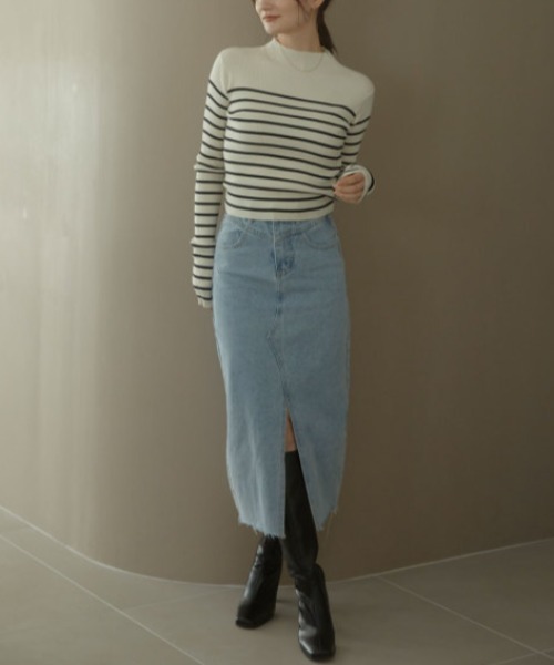 ACYM（アシーム）の「Back tie marshmallow ニット（ニット/セーター・レディース・ブラックミックス/ブラック/アイボリー・FREE）」の13枚目の写真