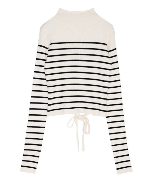 ACYM（アシーム）の「Back tie marshmallow ニット（ニット/セーター・レディース・ブラックミックス/ブラック/アイボリー・FREE）」の21枚目の写真