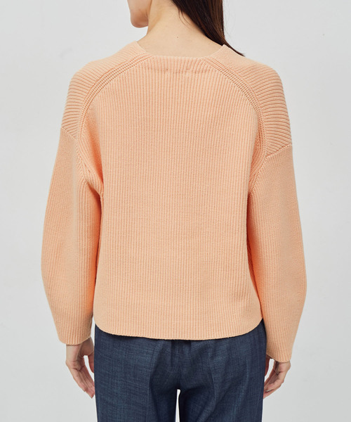 ROPE'（ロペ）の「畦編みVネックニット（ニット/セーター・レディース・ホワイト/ネイビー/ピンク/イエロー・FREE）」の17枚目の写真