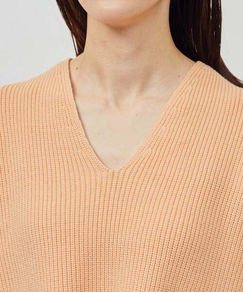 ROPE'（ロペ）の「畦編みVネックニット（ニット/セーター・レディース・ホワイト/ネイビー/ピンク/イエロー・FREE）」の18枚目の写真