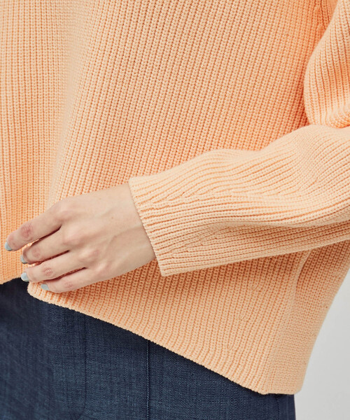 ROPE'（ロペ）の「畦編みVネックニット（ニット/セーター・レディース・ホワイト/ネイビー/ピンク/イエロー・FREE）」の19枚目の写真