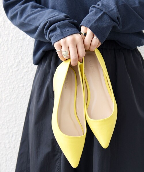 SHIPS any(シップス エニィ)の「SHIPS any: ポインテッド フラット パンプス(パンプス・レディース・イエロー/ピンク/ブルー/シルバー・37/38/36)」の3枚目の写真