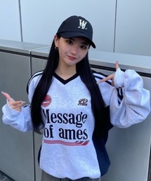 AMESWORLDWIDE(AX[hCh)A'GEM/9 × .komwAMES WORLDWIDE/AX[hChxV NECK UNIFORM SWEATSHIRT/VlbNjtH[(̑gbvX)