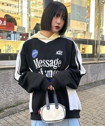 ★AMES-WORLDWIDE★LAYERED NECK SWEATSHIRT BLACK★正規品/人気 Standard & Strange Wakayama Special Loopwheel Raglan