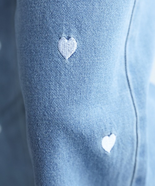 sakishimatokyo（サキシマトーキョー）の「【3サイズ展開】ハート刺しゅうデニムパンツ/ジーンズ（デニムパンツ・レディース・ブルー/ライトブルー・MEDIUM/SMALL/LARGE）」の16枚目の写真