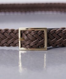 ユナイテッドアローズ 編み込み メッシュ ゴールドバックル レザーベルト 日本製 ユナイテッドアローズ 編み込み メッシュ ゴールドバックル レザー