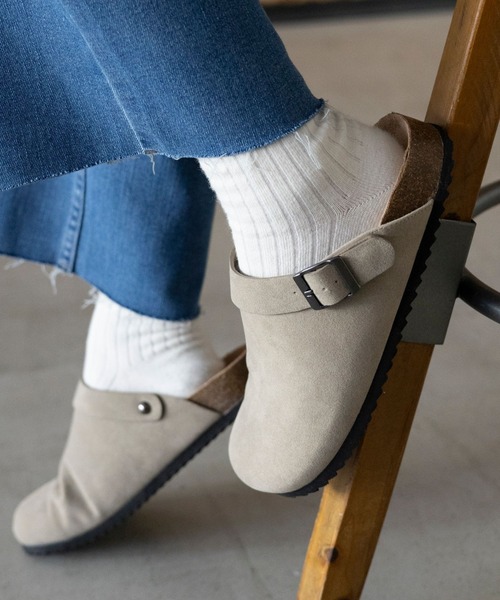 LEPSIM（レプシィム）の「フェイクスウェード2WAYサボ　994931（その他シューズ・レディース・ベージュ/ブラック・MEDIUM/LARGE）」の2枚目の写真