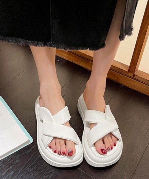 Miniministore(ミニミニストア)の「厚底サンダル レディースフラットサンダル(サンダル・レディース・アイボリー/ライトイエロー/ブラック/ホワイト・23.5cm/22.5cm/24.0cm/23.0cm/24.5cm)」の13枚目の写真