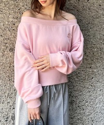 ANAP | Anap刺繍裏毛オフショルダープルオーバー(スウェット)