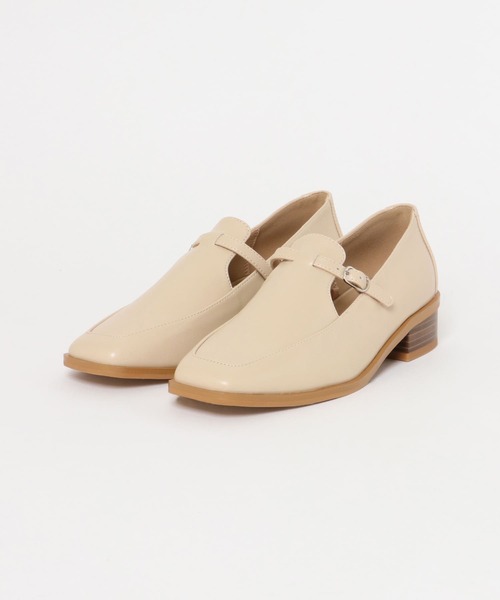 SENSE OF PLACE by URBAN RESEARCH（センスオブプレイスバイアーバンリサーチ）の「スクエアデザインローファー（ローファー・レディース・ブラック/アイボリー・SMALL/MEDIUM/LARGE）」の3枚目の写真