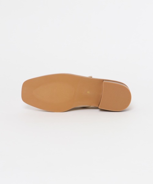 SENSE OF PLACE by URBAN RESEARCH（センスオブプレイスバイアーバンリサーチ）の「スクエアデザインローファー（ローファー・レディース・ブラック/アイボリー・SMALL/MEDIUM/LARGE）」の15枚目の写真