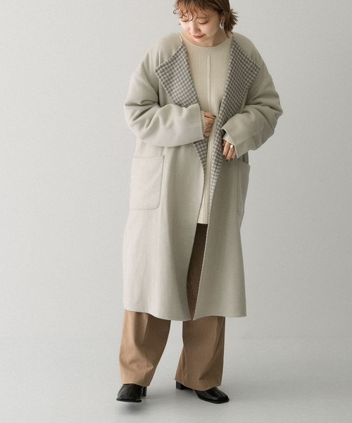 セール/ブランド古着】ノーカラーコート（ノーカラーコート）｜KBF  