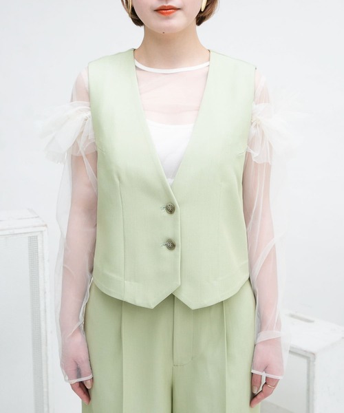 KBF(ケイビーエフ)の「コンパクトベスト(ベスト・レディース・モカ/グリーン系その他・ONE)」の6枚目の写真