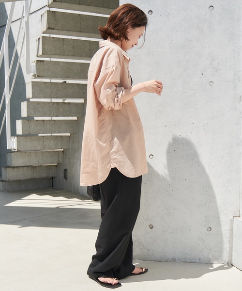 SLOBE IENA(スローブイエナ)の「ダブルクロスイージードロストテーパード(スラックス・レディース・ブラック/ネイビー・36/38)」の8枚目の写真