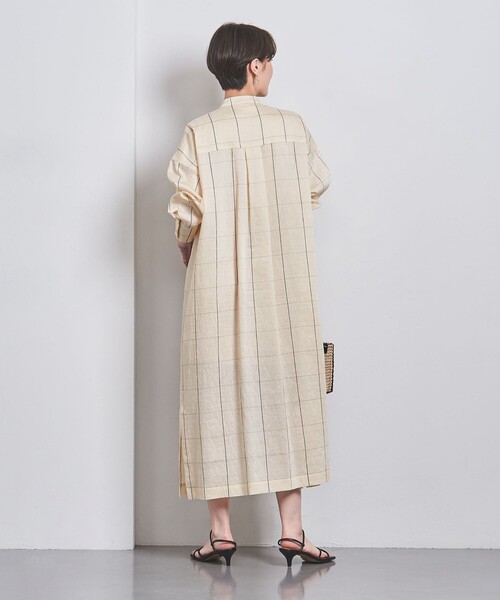 SACRA（サクラ）の「＜SACRA＞ウィンドウペン シャツワンピース（シャツワンピース・レディース・ナチュラル・38）」の3枚目の写真