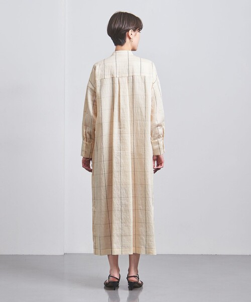 SACRA（サクラ）の「＜SACRA＞ウィンドウペン シャツワンピース（シャツワンピース・レディース・ナチュラル・38）」の6枚目の写真