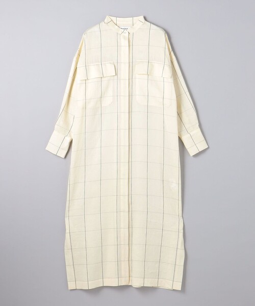 SACRA（サクラ）の「＜SACRA＞ウィンドウペン シャツワンピース（シャツワンピース・レディース・ナチュラル・38）」の7枚目の写真