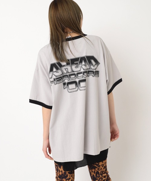 RNA（アールエヌエー）の「M2249 ＡＨＥＡＤ　ＲＡＢＢＩＴ　ＢＩＧ　Ｔ（Tシャツ/カットソー・レディース・ライトグレー/ホワイト/スミクロ・MEDIUM）」の15枚目の写真