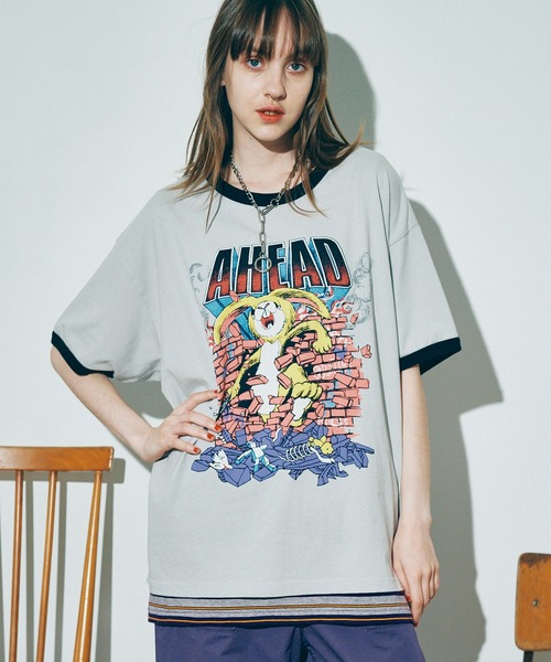 M2249 ＡＨＥＡＤ ＲＡＢＢＩＴ ＢＩＧ Ｔ（Tシャツ/カットソー）｜RNA（アールエヌエー）