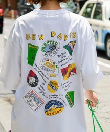 【BENDAVIS/ベンデイビス】BEN SMOKING TV TEE/BDブランドイニシャルTシャツ/バックプリント/オーバーサイズ