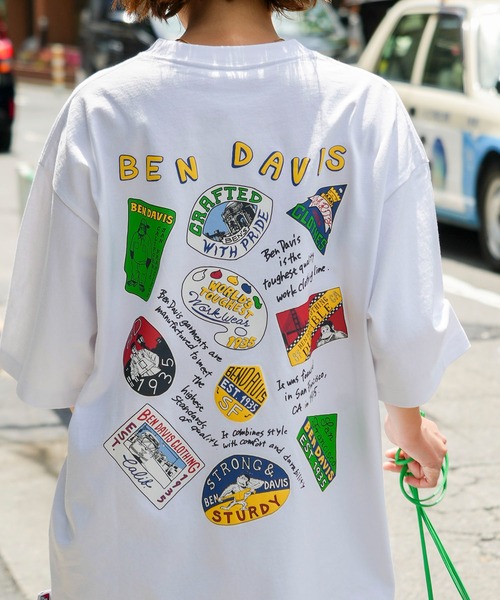 JEANS MATE(ジーンズメイト)の「【BENDAVIS/ベンデイビス】BEN SMOKING TV TEE/BDブランドイニシャルTシャツ/バックプリント/オーバーサイズ(Tシャツ/カットソー・メンズ・ホワイト系その他/グレー系その他/ホワイト系その他2/パープル系その他2/ホワイト系その他4/ホワイト系その他3/グレー系その他4/グレー系その他3/ホワイト系その他5/ホワイト系その他6/ピンク系その他6/グレー系その他5/ホワイト系その他7/グレー系その他7・SMALL/MEDIUM/LARGE/X-LARGE)」の2枚目の写真