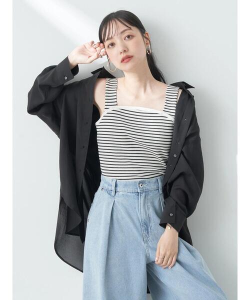 earth music&ecology（アースミュージックアンドエコロジー）の「ワイドストラップキャミソール（インナーウェア/肌着・レディース・オフホワイト/ブラック/モカ/その他9・S/M）」の18枚目の写真