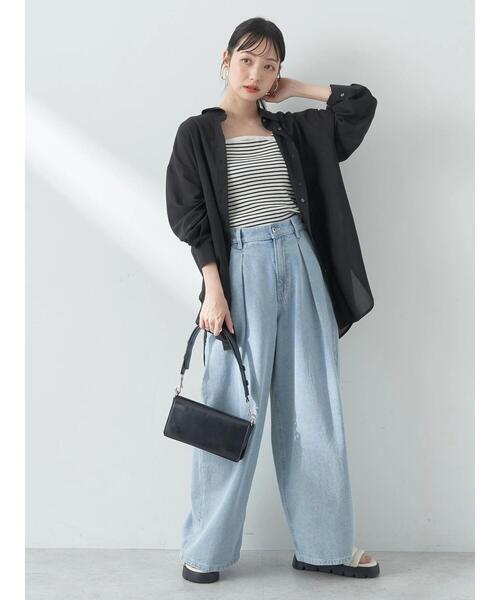 earth music&ecology（アースミュージックアンドエコロジー）の「ワイドストラップキャミソール（インナーウェア/肌着・レディース・オフホワイト/ブラック/モカ/その他9・S/M）」の19枚目の写真