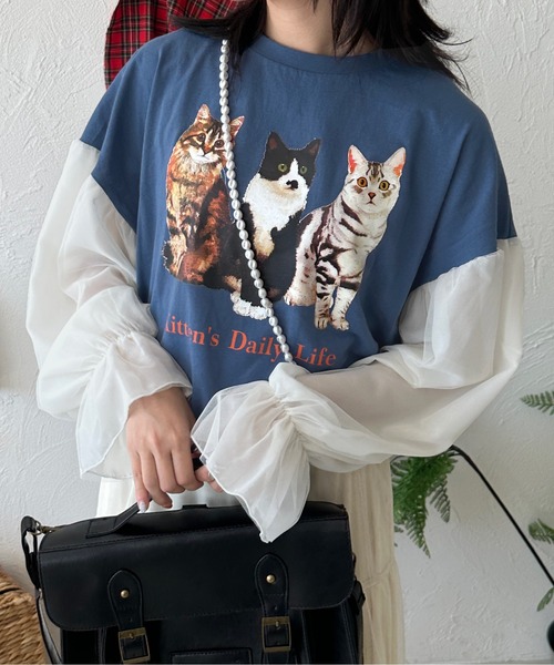 kutir(クティール)の「チュールドッキングロンT(Tシャツ/カットソー・レディース・オートミール/ネイビー/チャコールグレー・FREE)」の22枚目の写真