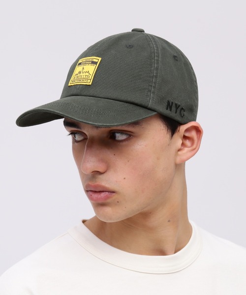 AVIREX（アヴィレックス）の「NYC WASH LOGO CAP / NYC ウォッシュ ロゴキャップ / AVIREX / アヴィレックス（キャップ・メンズ・ダークグリーン/ブラウン・FREE）」の2枚目の写真