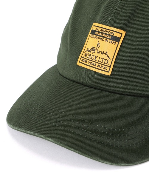 AVIREX（アヴィレックス）の「NYC WASH LOGO CAP / NYC ウォッシュ ロゴキャップ / AVIREX / アヴィレックス（キャップ・メンズ・ダークグリーン/ブラウン・FREE）」の6枚目の写真