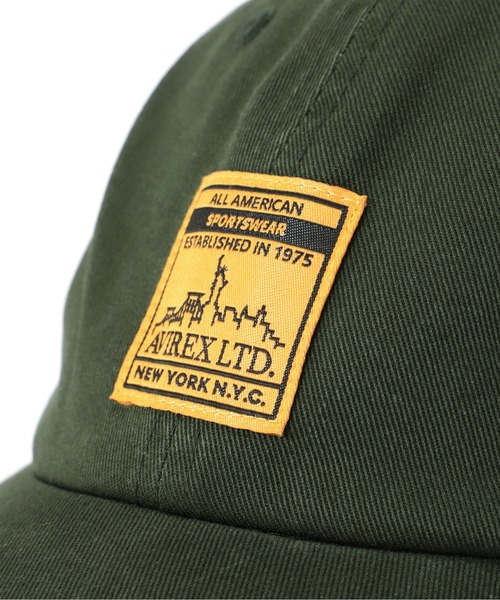 AVIREX（アヴィレックス）の「NYC WASH LOGO CAP / NYC ウォッシュ ロゴキャップ / AVIREX / アヴィレックス（キャップ・メンズ・ダークグリーン/ブラウン・FREE）」の7枚目の写真