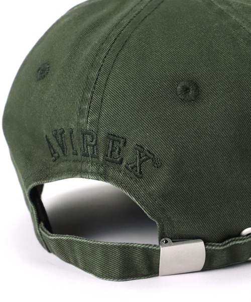 AVIREX（アヴィレックス）の「NYC WASH LOGO CAP / NYC ウォッシュ ロゴキャップ / AVIREX / アヴィレックス（キャップ・メンズ・ダークグリーン/ブラウン・FREE）」の9枚目の写真