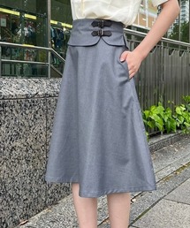 F i.n.t | サイドベルトレイヤードウエストフレアースカート(スカート)