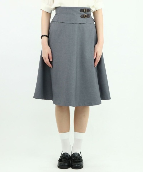 F i.n.t（フィント）の「サイドベルトレイヤードウエストフレアースカート/fint（スカート・レディース・グレー/ネイビー・FREE）」の17枚目の写真