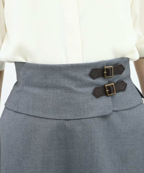 F i.n.t（フィント）の「サイドベルトレイヤードウエストフレアースカート/fint（スカート・レディース・グレー/ネイビー・FREE）」の18枚目の写真