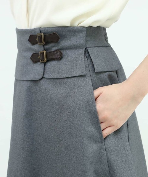 F i.n.t（フィント）の「サイドベルトレイヤードウエストフレアースカート/fint（スカート・レディース・グレー/ネイビー・FREE）」の20枚目の写真