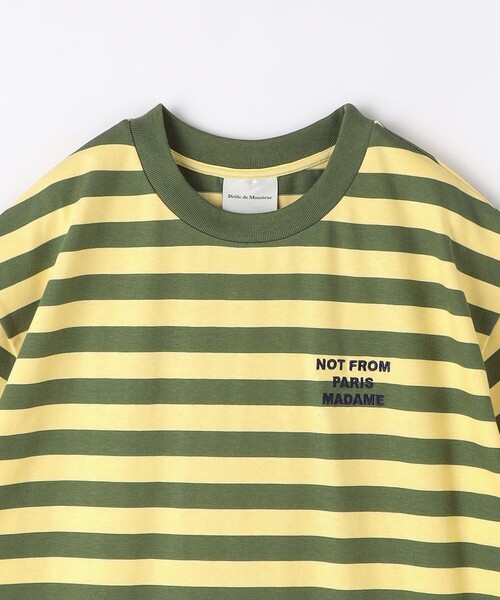 ＜DROLE DE MONSIEUR＞ SLOGAN RAYE Tシャツ Le T-Shirt Slogan Rayé