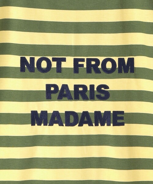 Drole De Monsieur(ドロール ド ムッシュ)の「<DROLE DE MONSIEUR> SLOGAN RAYE Tシャツ(Tシャツ/カットソー・メンズ・イエロー・L/M)」の8枚目の写真