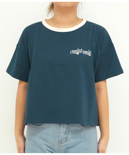 anap mimpi（アナップミンピ）の「国旗プリント コットン リンガーTシャツ（Tシャツ/カットソー・レディース・ホワイト/ネイビー・FREE）」の19枚目の写真