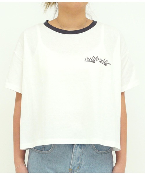 anap mimpi（アナップミンピ）の「国旗プリント コットン リンガーTシャツ（Tシャツ/カットソー・レディース・ホワイト/ネイビー・FREE）」の17枚目の写真