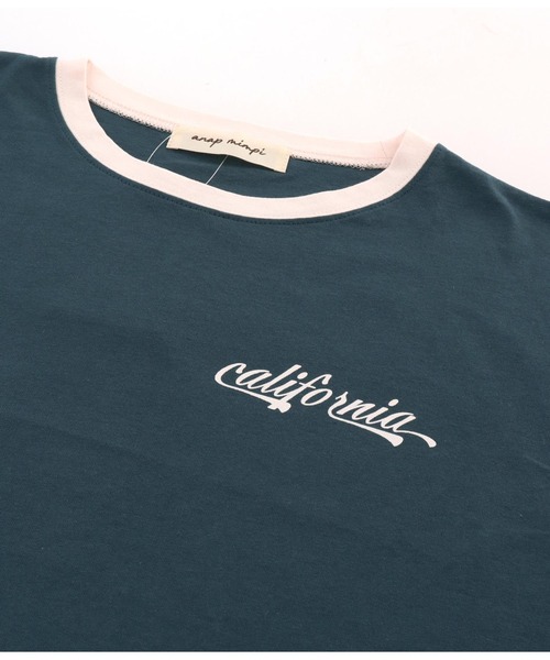 anap mimpi（アナップミンピ）の「国旗プリント コットン リンガーTシャツ（Tシャツ/カットソー・レディース・ホワイト/ネイビー・FREE）」の21枚目の写真