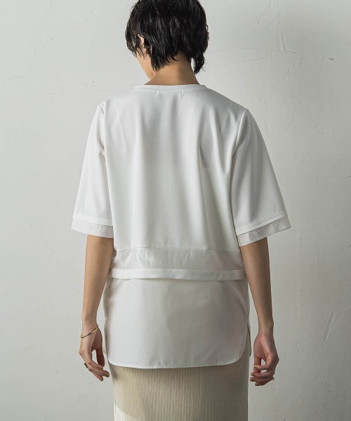 MAYSON GREY(メイソングレイ)の「シアーレイヤードコンビプルオーバー(Tシャツ/カットソー・レディース・グリーン/グレー/オフホワイト・M)」の20枚目の写真
