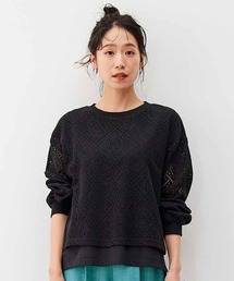 Live in comfort | リブ　イン　コンフォート　気持ちも華やぐ　レース重ね着カットソーセット(Tシャツ/カットソー)