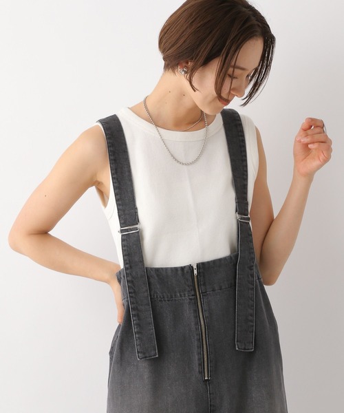 LEPSIM（レプシィム）の「コットンサカリバタンク　987477（タンクトップ・レディース・グレー/イエロー/アイボリー/オレンジ・FREE）」の2枚目の写真