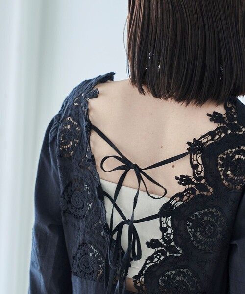 24SS フリークスストア インド綿　カットワークレースワンピース【黒】完売 FREAK'S STORE（フリークスストア）の「FREAK'S STORE