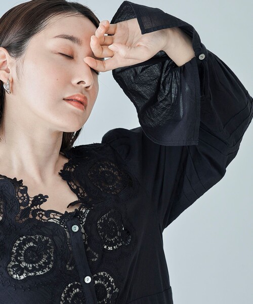 セール】限定展開 オパール 花柄 切り替え ドレス（ワンピース
