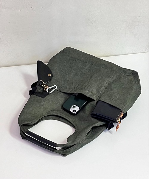 EARTH MADE（アースメイド）の「DELTA CL TOTE（トートバッグ・メンズ・オレンジ/ブラック/カーキ/グレー・FREE）」の10枚目の写真