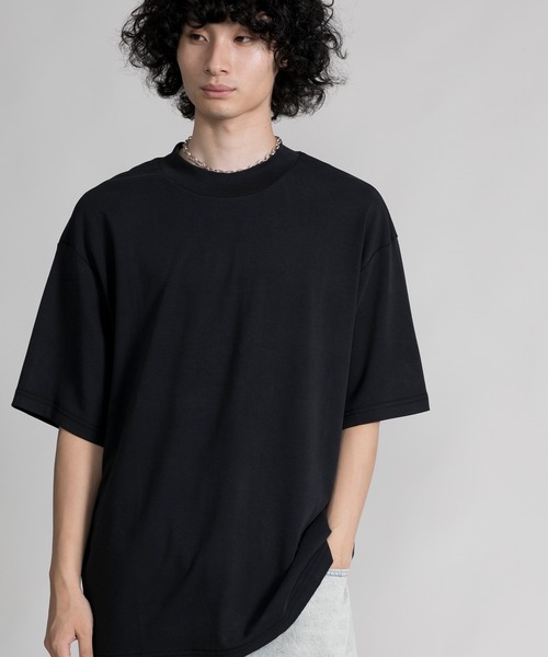 aimoha（アイモハ）の「【aimoha neo】MOCK NECK DOUBLE-SIDED COTTON TEE (SS)（Tシャツ/カットソー・メンズ・ブラック/ダークグレー/ベージュ・0/1/2/3）」の21枚目の写真