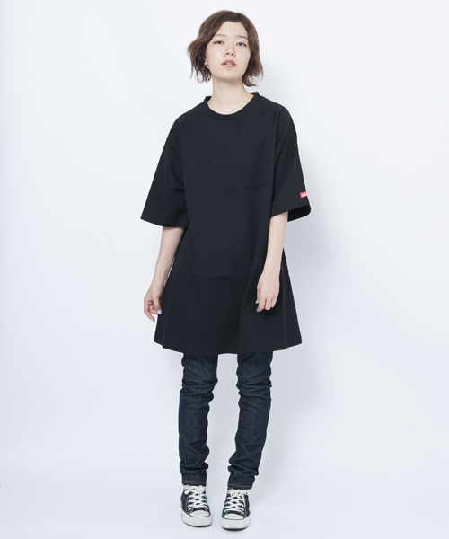 X-girl(エックスガール)の「SPORTY SWEAT BIG TOP(チュニック・レディース・ブラック/アッシュ・ONE SIZE)」の10枚目の写真