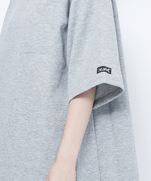 X-girl(エックスガール)の「SPORTY SWEAT BIG TOP(チュニック・レディース・ブラック/アッシュ・ONE SIZE)」の5枚目の写真